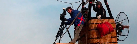 Filmando desde el globo